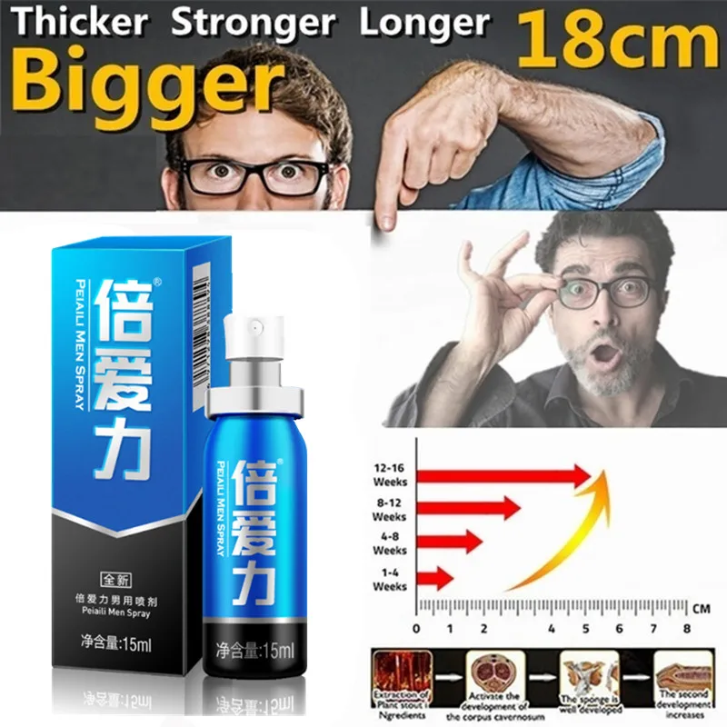 

New 2021 Men Prevent Premature Ejaculation Spray Penile Big Delay Spray Viagra Erection Lasting 60Minutes