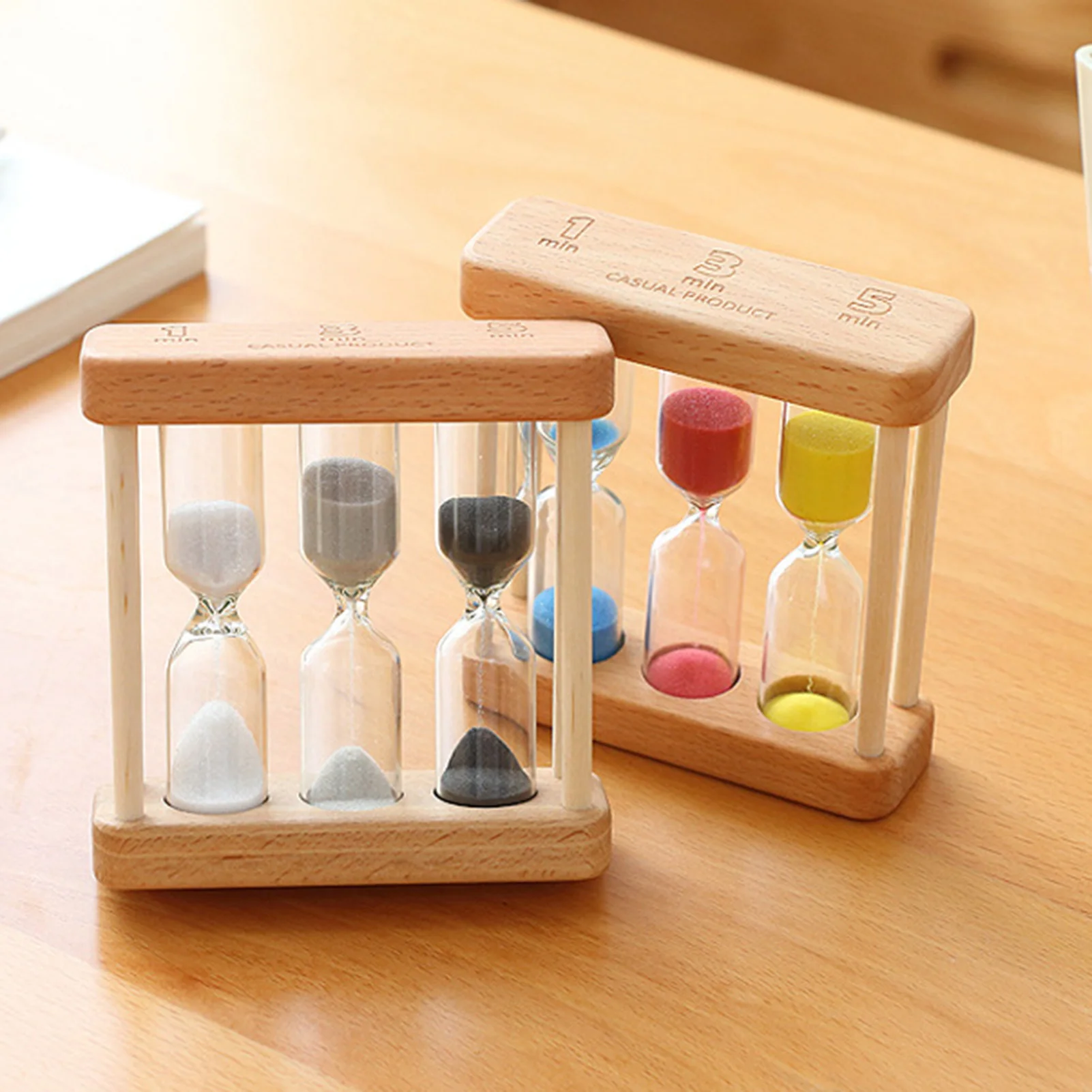Креативные деревянные песочные часы 1/3/5 минут таймер подарок декор душ Свадебные
