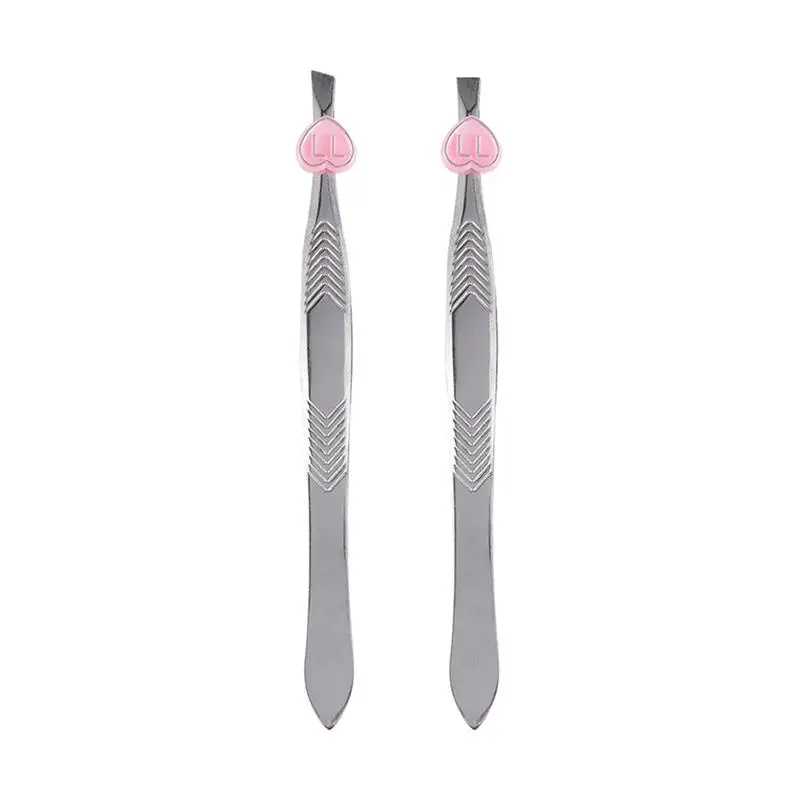 2 шт. удаление из нержавеющей стали скошенный макияж инструменты зажим для бровей