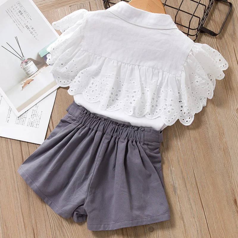 Одежда для маленьких девочек Детская летняя Корейская одежда футболка с