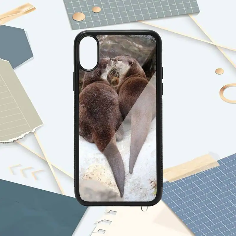 

Cute Animal otter Phone Cases PC for iPhone 11 12 pro XS MAX 8 7 6 6S Plus X 5S SE 2020 XR