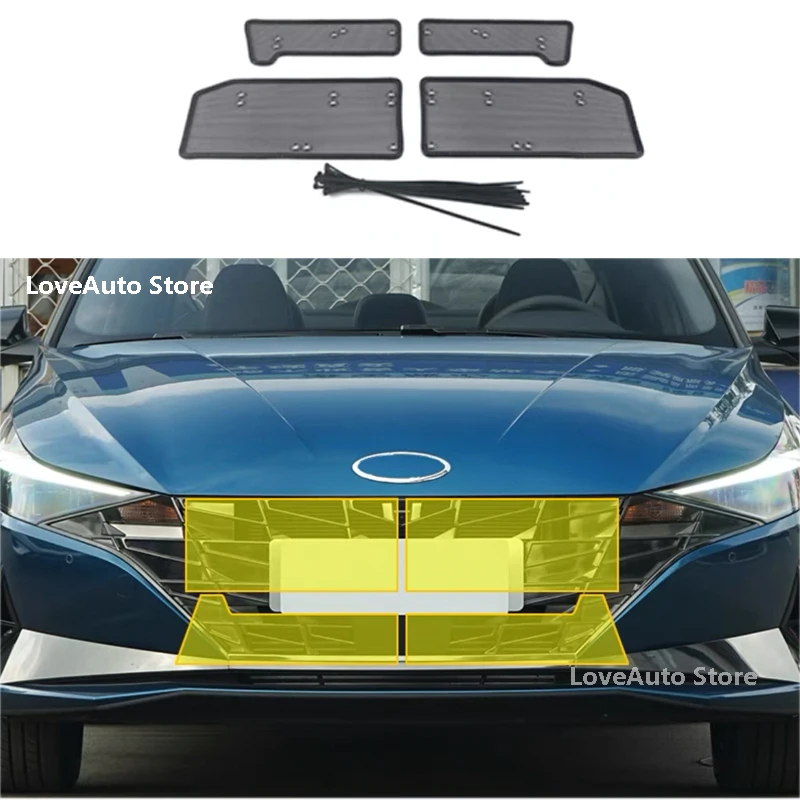 

Car Insect Screening Mesh Front Grille Insert Net Front Insect Screening for Hyundai Elantra CN7 2020 2021 2022 Accessories