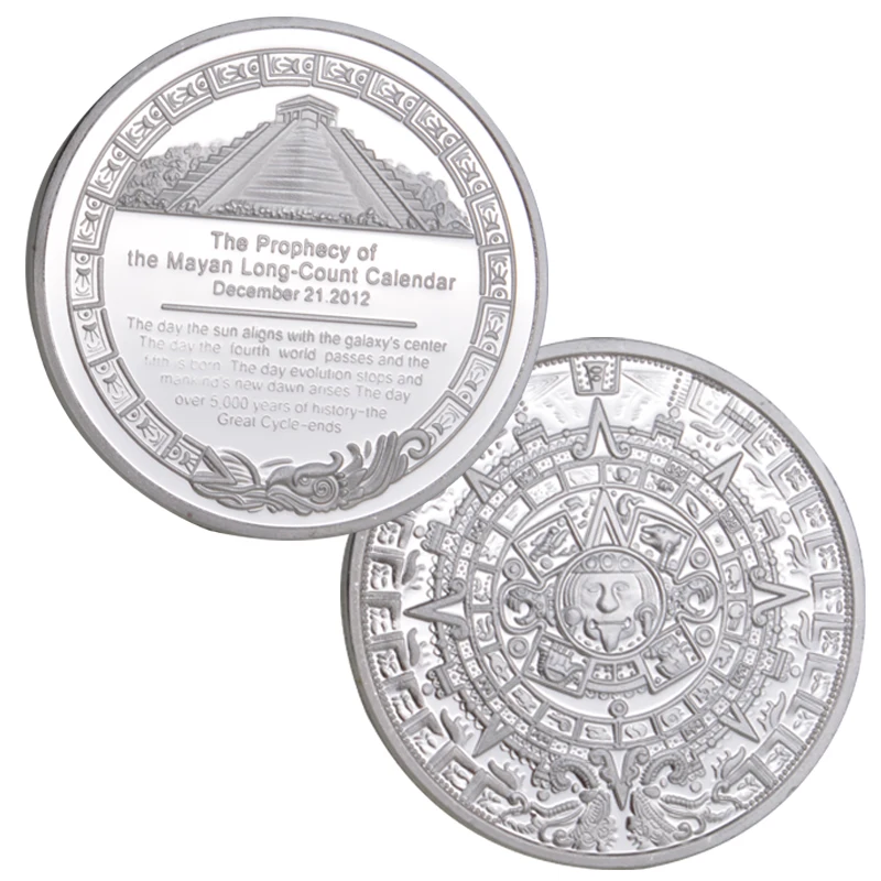 Памятная монета легенда майя коллекционная металлическая культуры Майя | Дом и