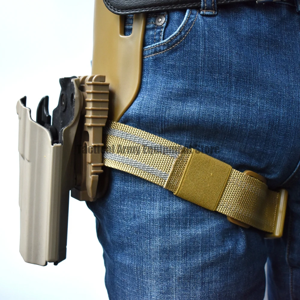 

Universal Gun Holster Accessories Anti-Slip Single Leg Strap for Glock 17 19 22 23 Tactical Hunting Gun Thigh Holster Set