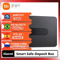 xiaomi mijia smart safe deposit box 65mn anti drilling steel plate semiconductor fingerprint recognition work with mihome app