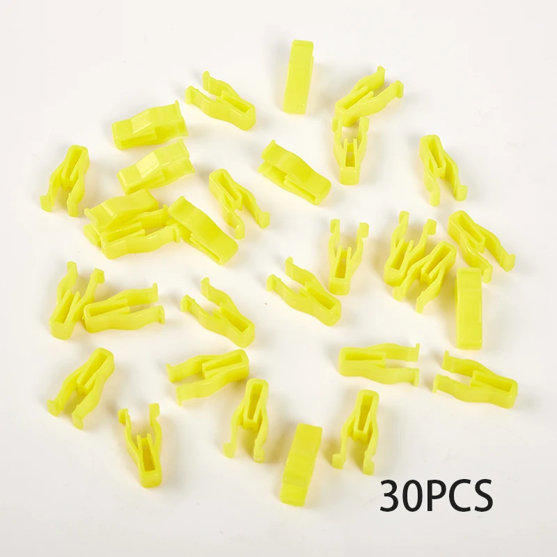 

30PCS Auto Instrument U-type snaps Car audio CD DVD navigation panel buckle center console dashboard yellow plastic clip