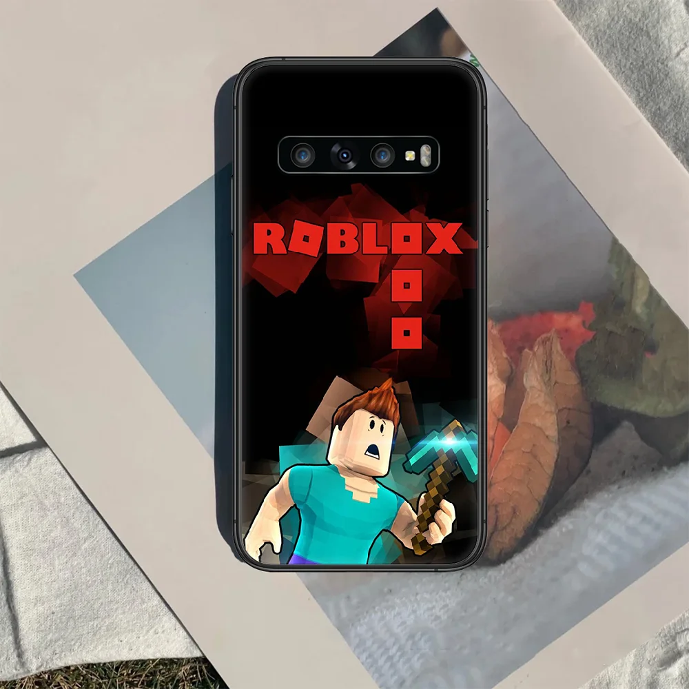 

Robloxs game Phone Case Cover Hull For Samsung Galaxy S 7 8 9 10 e 20 FE edge uitra plus Note 9 10 20 black Back Painting