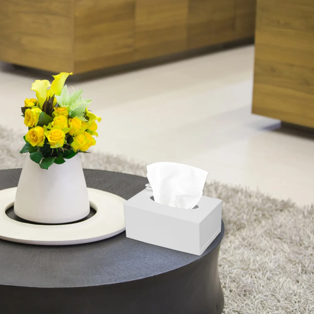 

3D Resin Carving Tissue Box Desktop Washroom Napkin Towel Holder Office Desk Tissue Protected Case Multi Color Flower Boxes