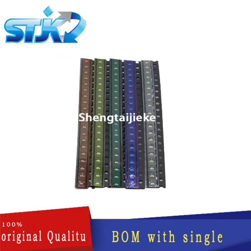 Набор светодиодов красный/зеленый/синий/амулет/Бронзовый 5 ядер x20pcs = 100 шт. smd 0805