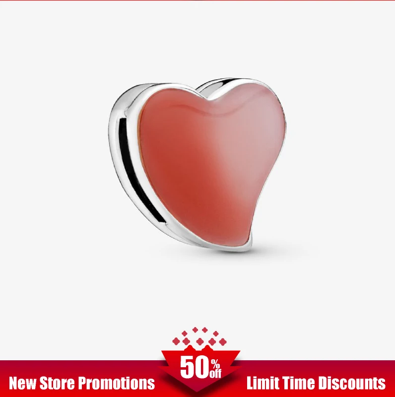 Модные оригинальные браслеты Pandora асимметричное сердце подвеска для девушек на