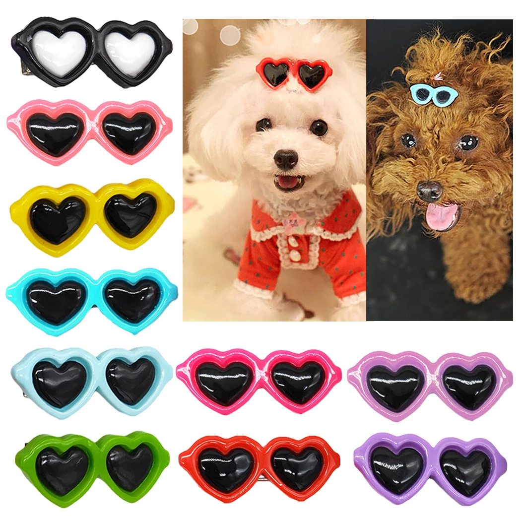 10 шт. Солнцезащитная форма очков заколка на волосы для домашних животных собачий