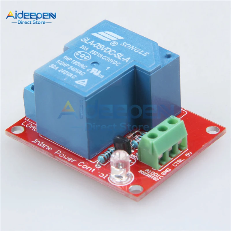 Высокая мощность 5 в 30A 1 канал релейный модуль Интерфейсная плата H/L Уровень
