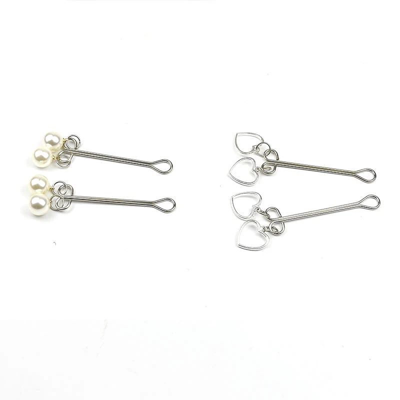 1 пара металлические зажимы для сосков в форме сердца