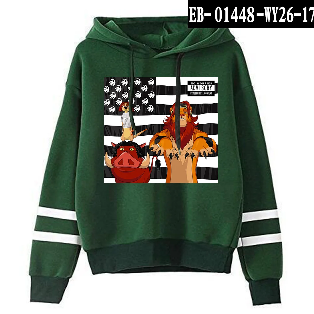 Новый стиль мультфильм лев худи с королем для мальчиков и девочек Роскошные Harajuku