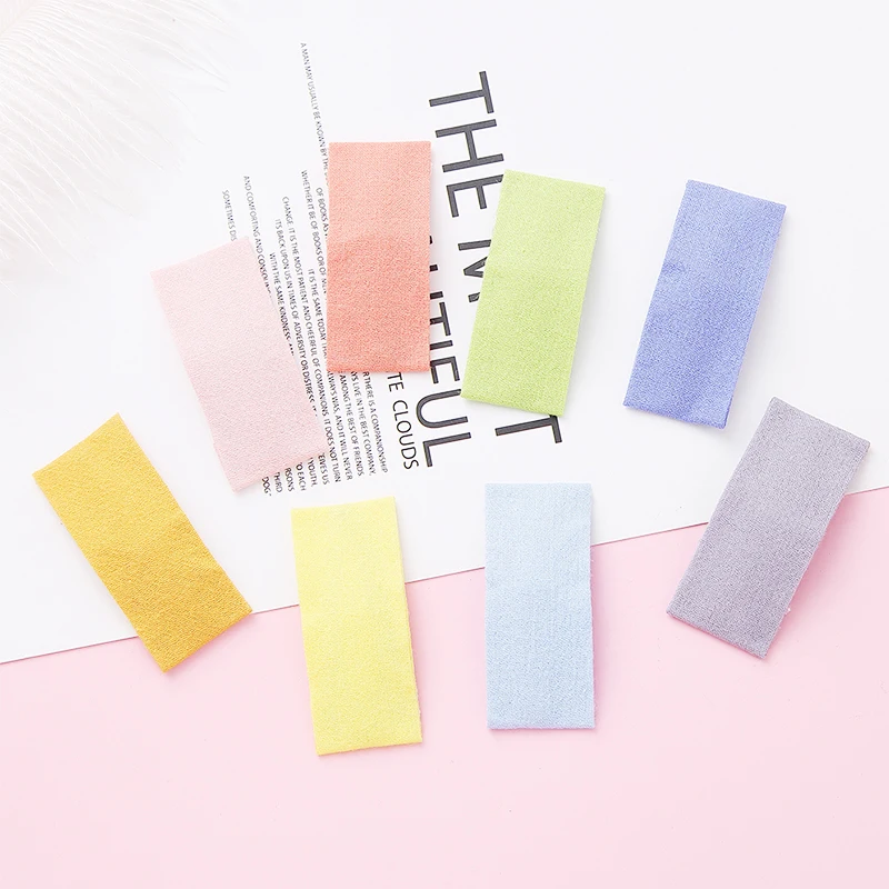 Horquillas de tela para el pelo para ni&ntilde;a, horquillas cuadradas, bonitas, accesorios para el cabello para beb&eacute;, regalo para ni&ntilde;os, BB, Color caramelo, 5 unids/lote-2