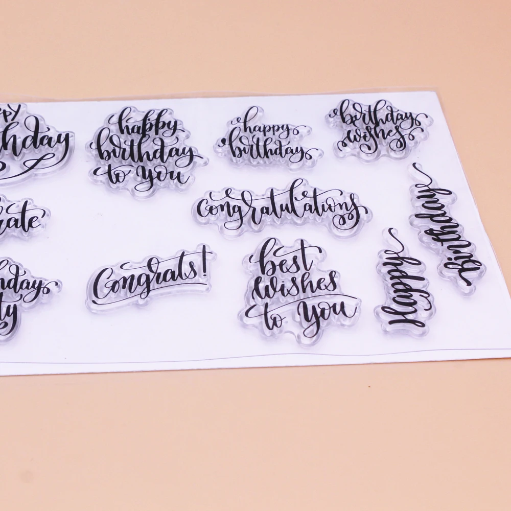 Прозрачные штампы Alinacutle для скрапбукинга дня рождения | Дом и сад