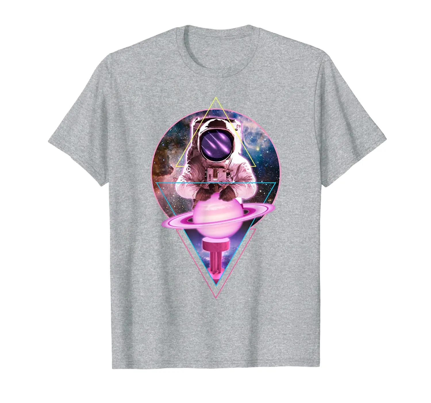 

Astronaut Saturn Spinning - Aesthetic Vaporwave Space Art T-Shirt