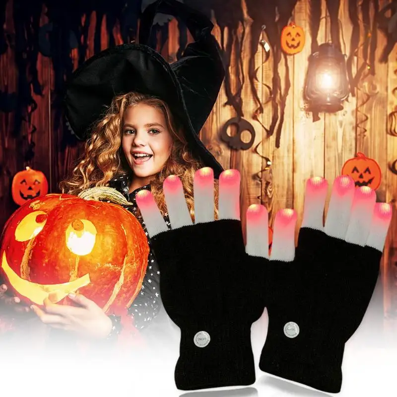 1 шт. уникальный светодиодный мигающий свет перчатки пальчиковые светящиеся