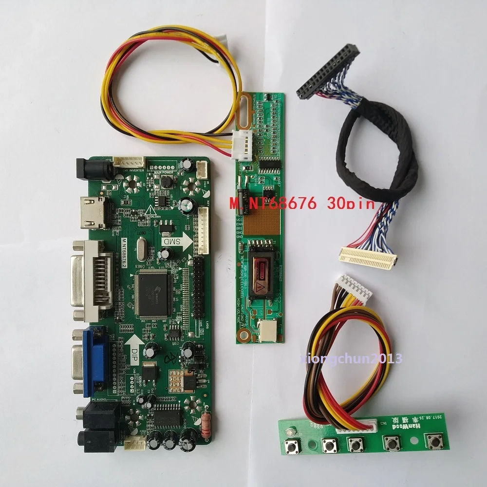 

NT68676(HDMI + DVI + VGA) для 30pin 15,4 "LTN154AT07 1280X800 панель 1 набор ламп для экрана ЖК-контроллер плата драйвер VGA