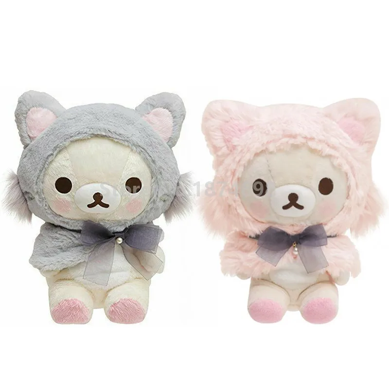 Новинка милая кошка Rilakkuma Korilakkuma Cos плюшевые игрушки для девочек и мальчиков