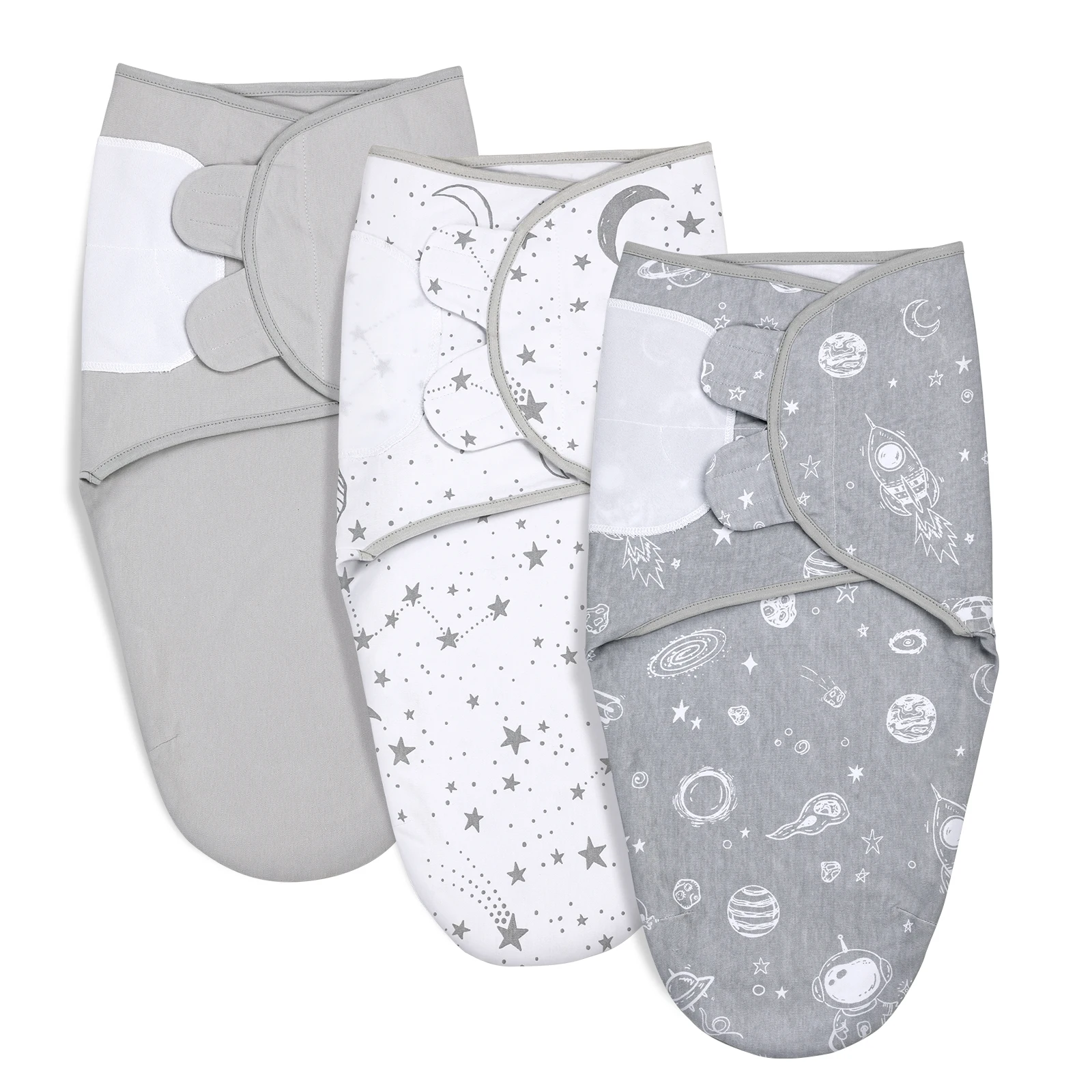 

3Pcs 100% Katoen Pasgeboren Inbakeren Wrap Baby Deken Beddengoed Leuke Baby Slaapzak Baby Inbakeren Voor 0-3 Maanden