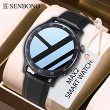 SENBONO MAX2 Men Smart watch  IP68 Waterproof 24 Sports Modes Fitness Mens Smartwatch   for IOS Android Huawei
