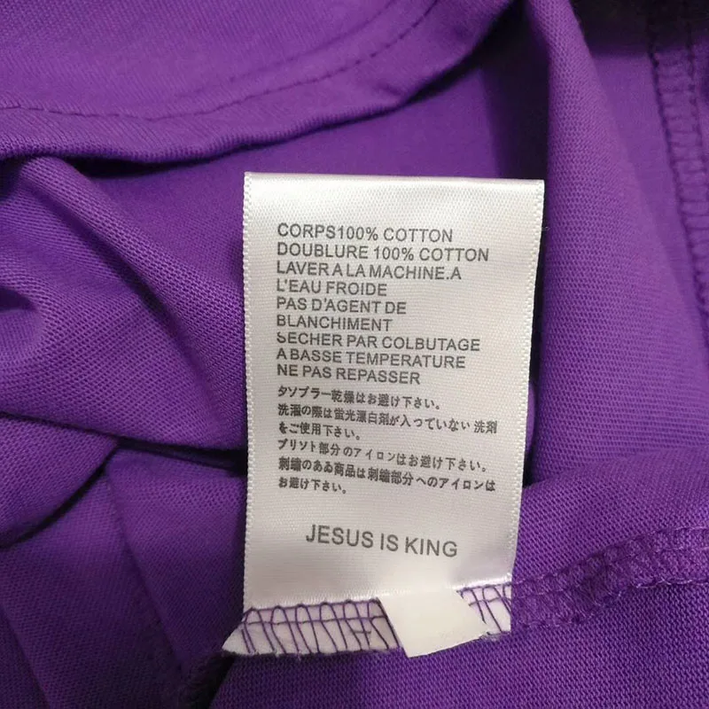 

Kanye Hip Hop West Jesus Is King T Shirt Fashion Casual Purple Blue 3D Digital Printing Jesus Is King T-shirts Top Tees
