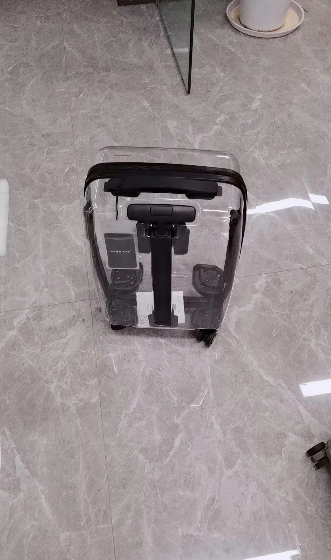 20 дюймов Высокое качество Прозрачный PC Spinner дорожная сумка Rolling багаж бренд тихий ссылка США чемодан