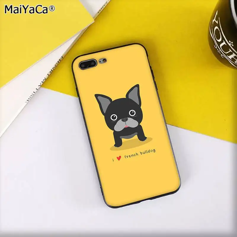 MaiYaCa Frenchies Симпатичный щенок мопс-бульдог Новинка чехол для телефона Fundas чехол для iPhone 11 pro XS MAX 8 7 6 6S Plus X 5 5S SE XR