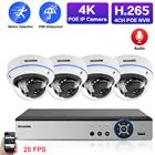 Система видеонаблюдения, 4K, 4 канала, POE, NVR, 8 Мп, 5 Мп