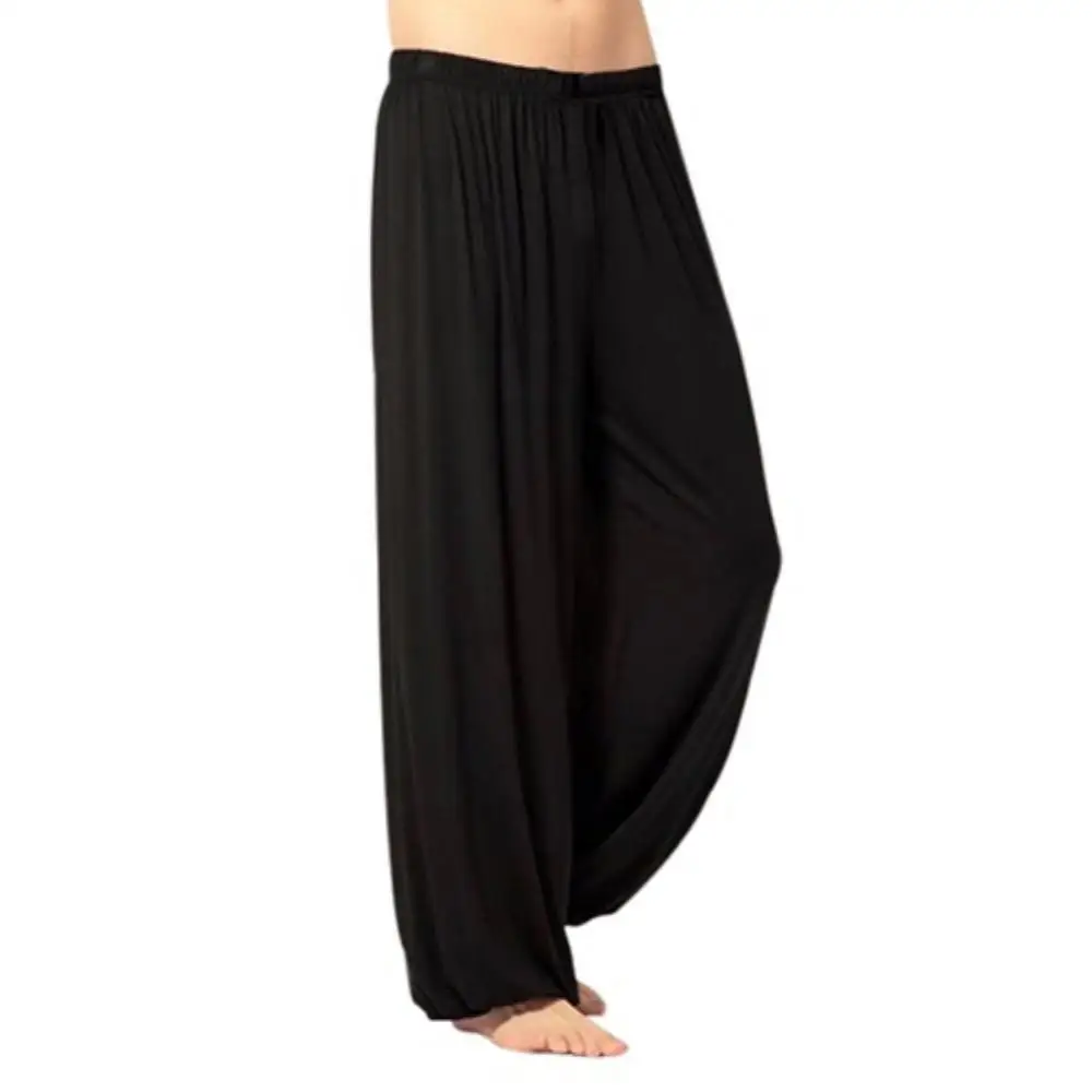 

Men's Casual Solid Color Baggy Trousers Belly Dance Yoga Harem Pants Slacks