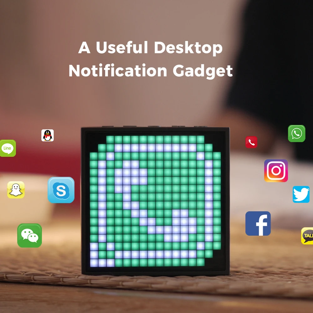 Divoom Timebox Evo Bluetooth портативный динамик с часами будильник программируемый