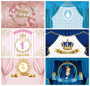 Фон для фотосъемки на день рождения с золотой короной в полоску на заказ, баннер для семейной съемки, Фотофон для фотосъемки в фотостудии