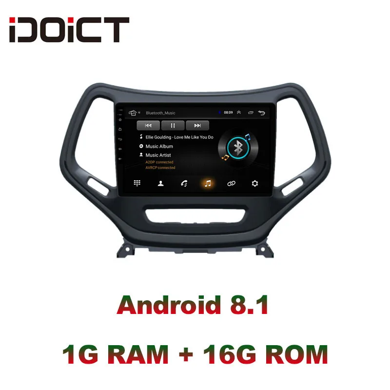 VenusSR Android 8 1 2.5D автомобильный dvd для JEEP Cherokee радио 2016-2017 Мультимедиа GPS Радио Стерео
