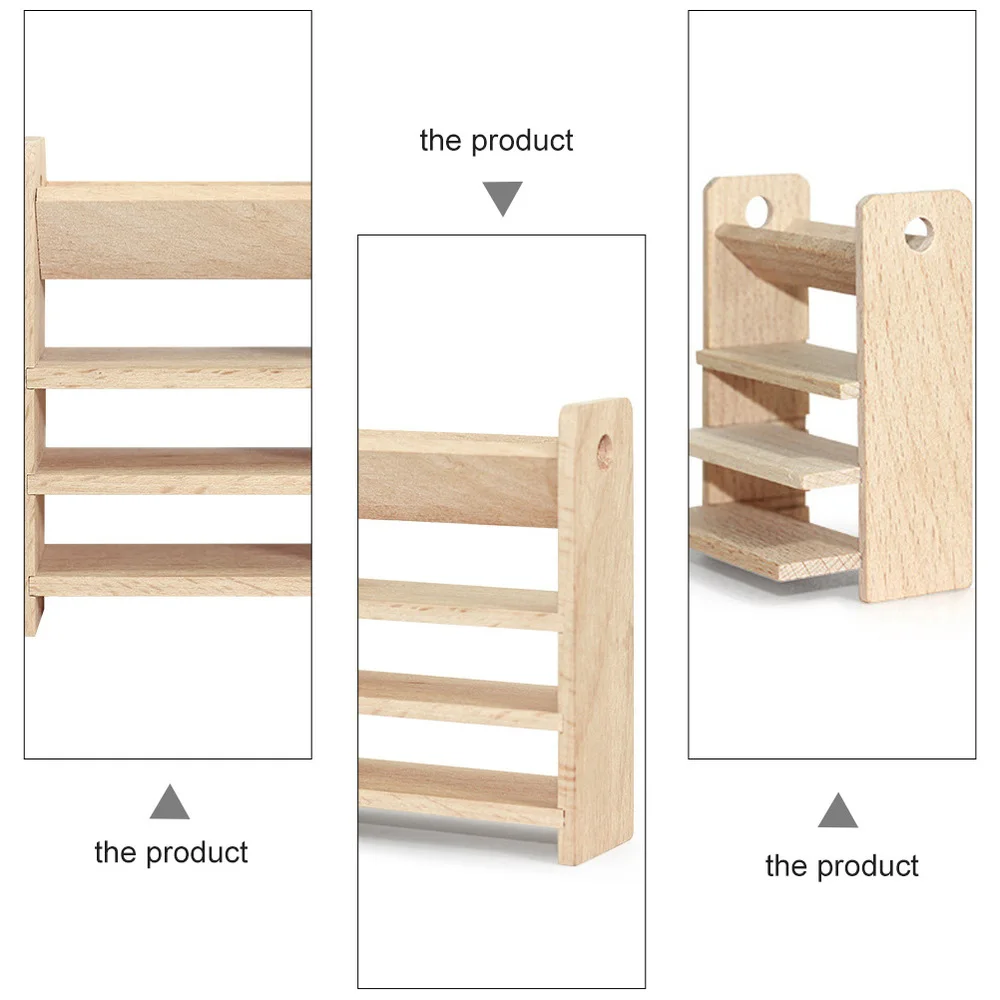 

1 Set DIY Lifelike Storage Shelves Model Mini House Accessory