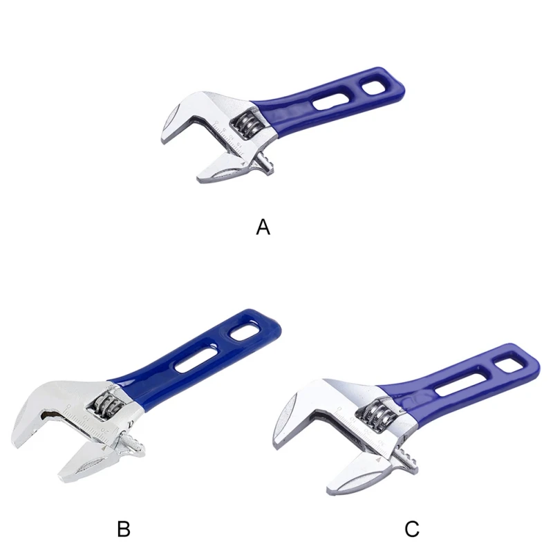 Синий короткий гаечный ключ с большим отверстием Многофункциональный для ванной