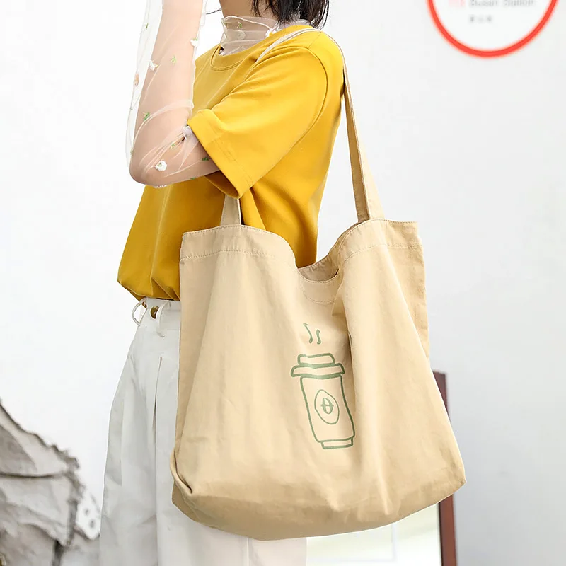 

Брендовая Дизайнерская Женская Холщовая Сумка-тоут на плечо, многоразовая сумка для покупок из хлопчатобумажной ткани для женщин, 2020 сумки,...