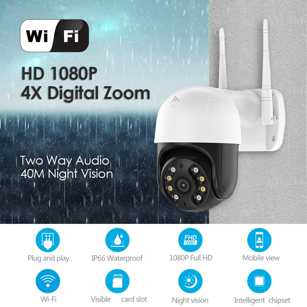 Сетевая камера с Wifi 2MP Видеоняни и радионяни 1080P FHD Wi Fi ip открытый 2 Way аудио функции