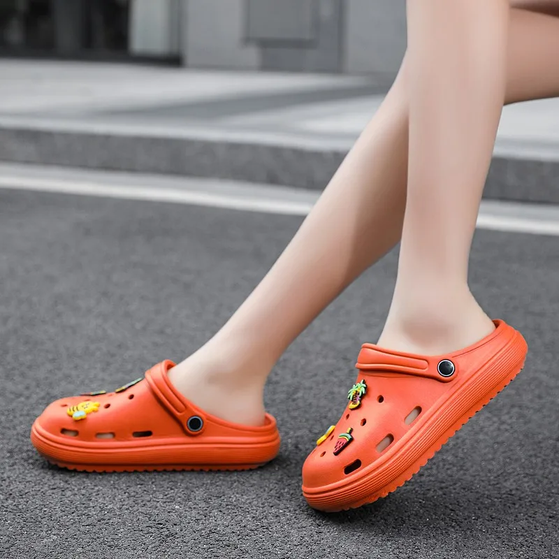 Мюли и Сабо женские сандалии на плоской подошве повседневные пляжные шлепанцы