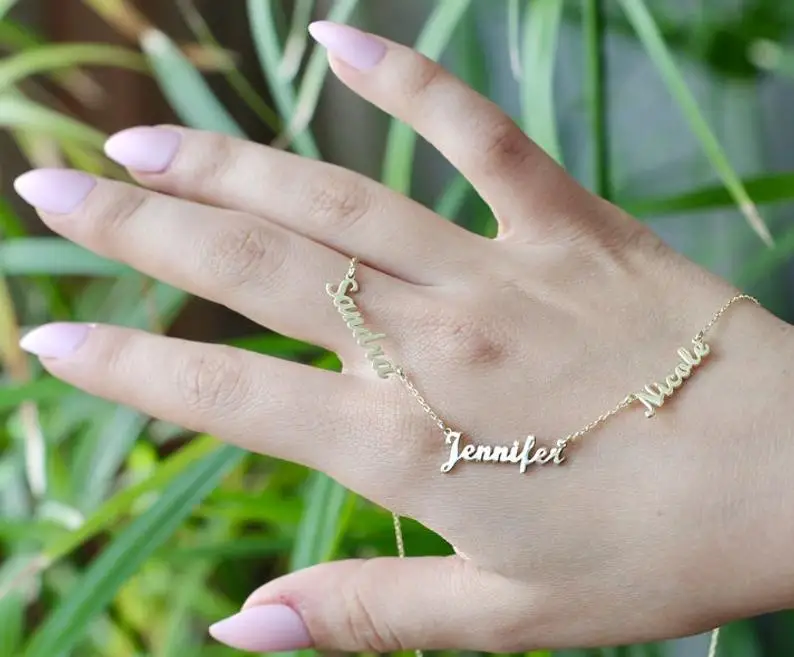 

Triple Name Necklace,Family Necklace,Three Name Necklace,Multiple Name Necklace,3 Names Necklace,Personalized Jewelry