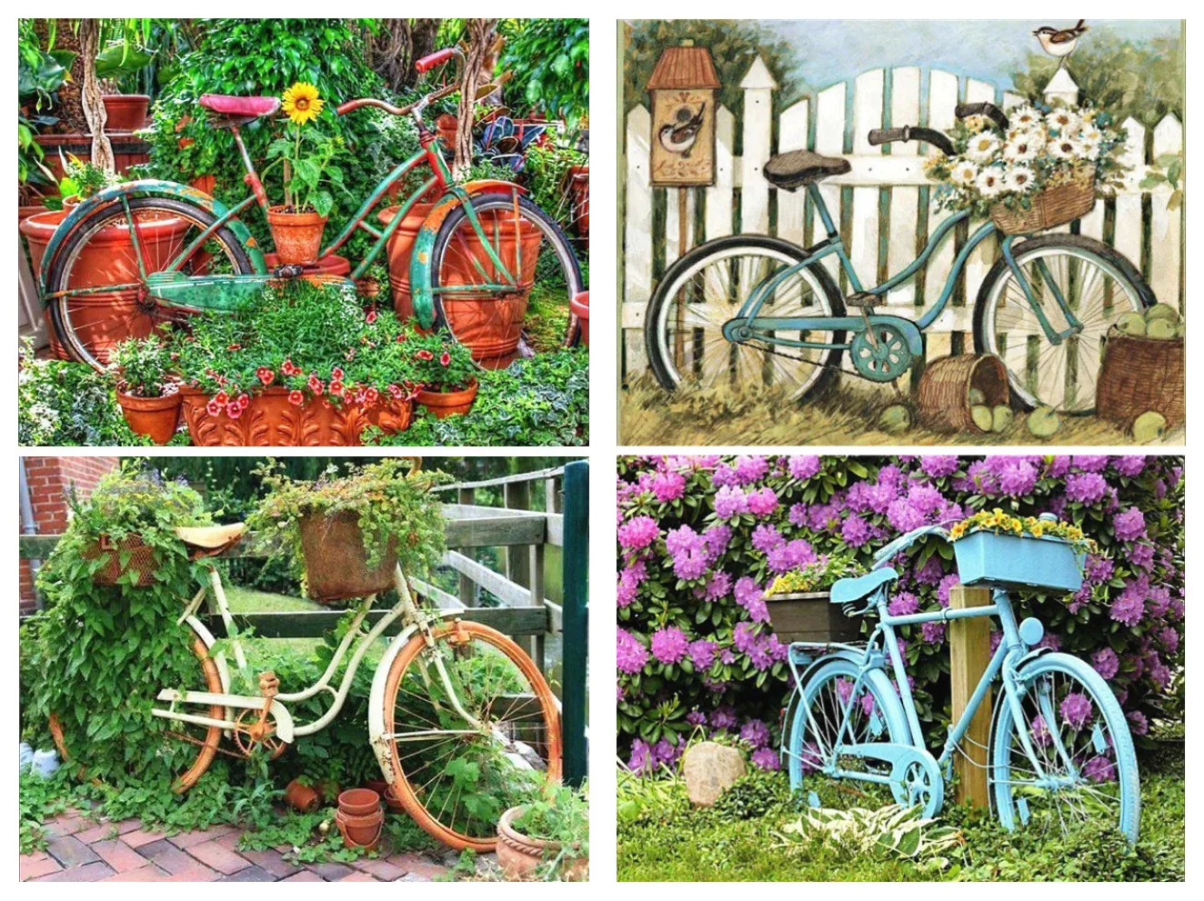 Полное сверление DIY 5D алмазная живопись велосипед полная круглая Алмазная