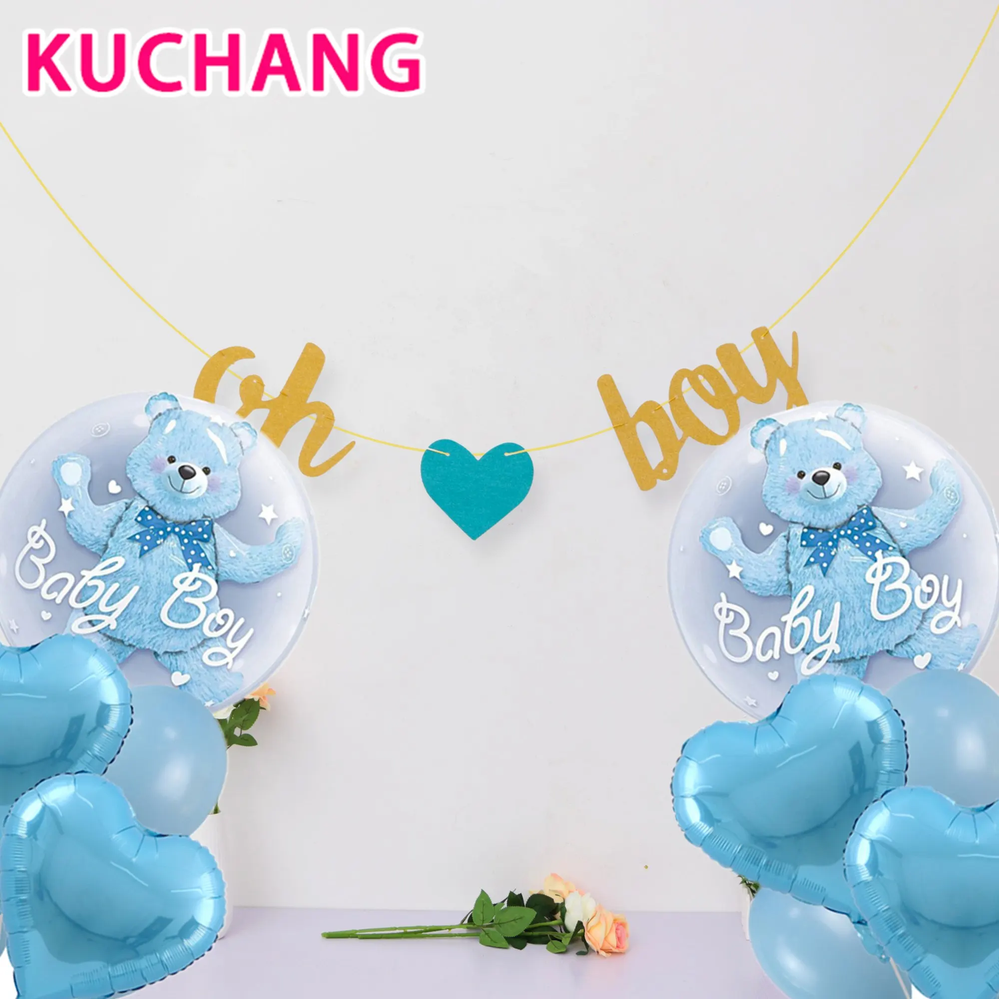 24 дюймовые воздушные шары из фольги для маленьких мальчиков и девочек синие