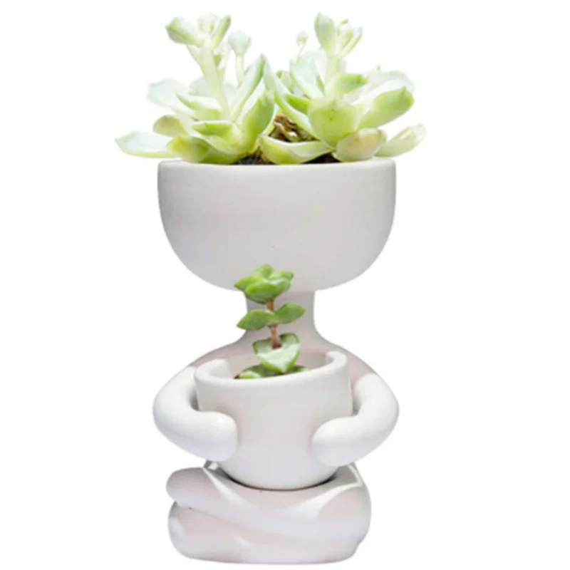 

Ceramic Flowerpot Humanoid Creative Crafts Decoration Nordic Portrait Personality Vase Home Ornaments Birthday Gift Ornaments