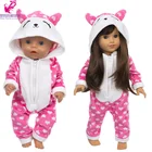 Одежда для кукол новорожденных, Комплект комбинезонов с милым котом 40 см Nenuco Ropa y su Hermanita, 18-дюймовые Комбинезоны для кукол для девочек, одежда