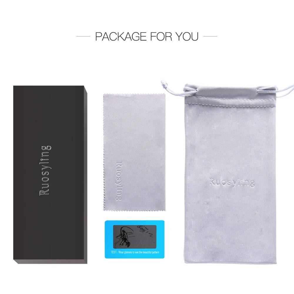 Мужские квадратные солнцезащитные очки Ruosyling ультралегкие гибкие матовые черные