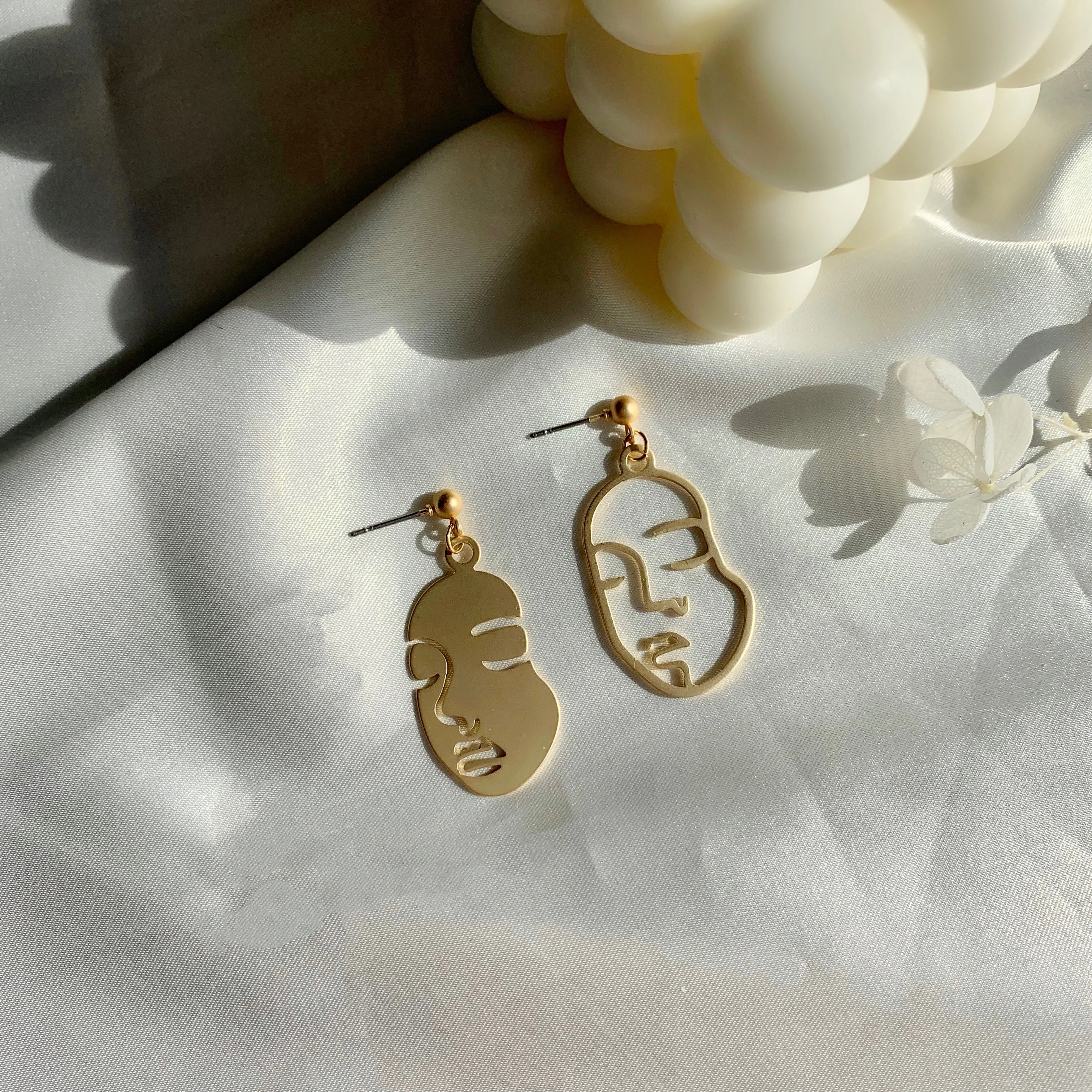 Женские асимметричные серьги в стиле панк вечерние с абстрактной стереосистемой