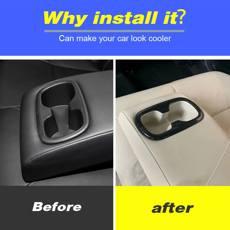 Hivotd задний держатель стакана для воды молдинги рамка Крышка отделка аксессуары