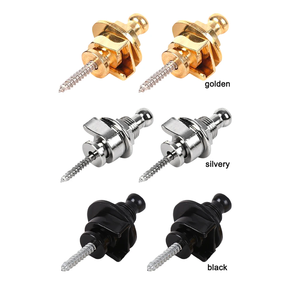2 stücke elektrische gitarre strap pins lock taste anti slip gürtel schlösser nägel musical instruments zubehör für bass