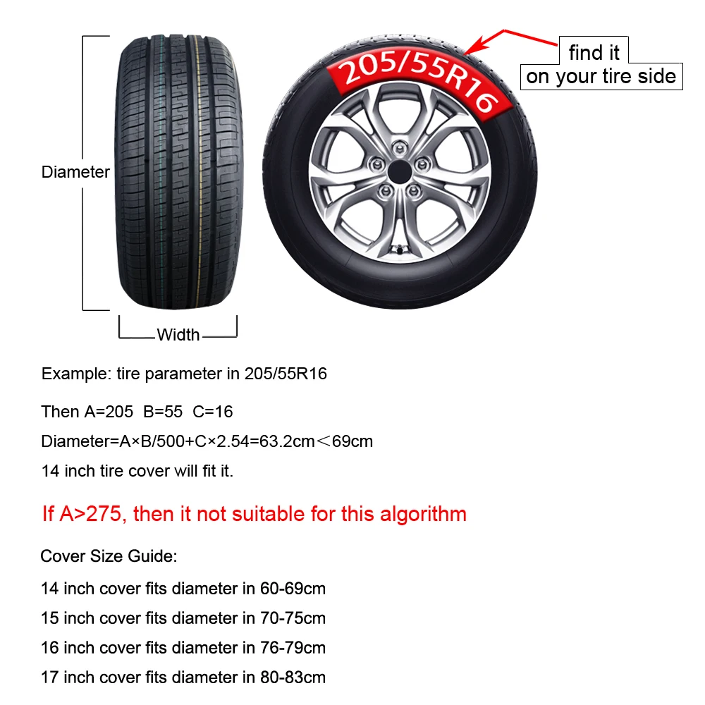 Кожаный чехол из ПВХ для Jeep RV SUV грузовика пикапа и т. Д. запасных колес 14 15 16 17