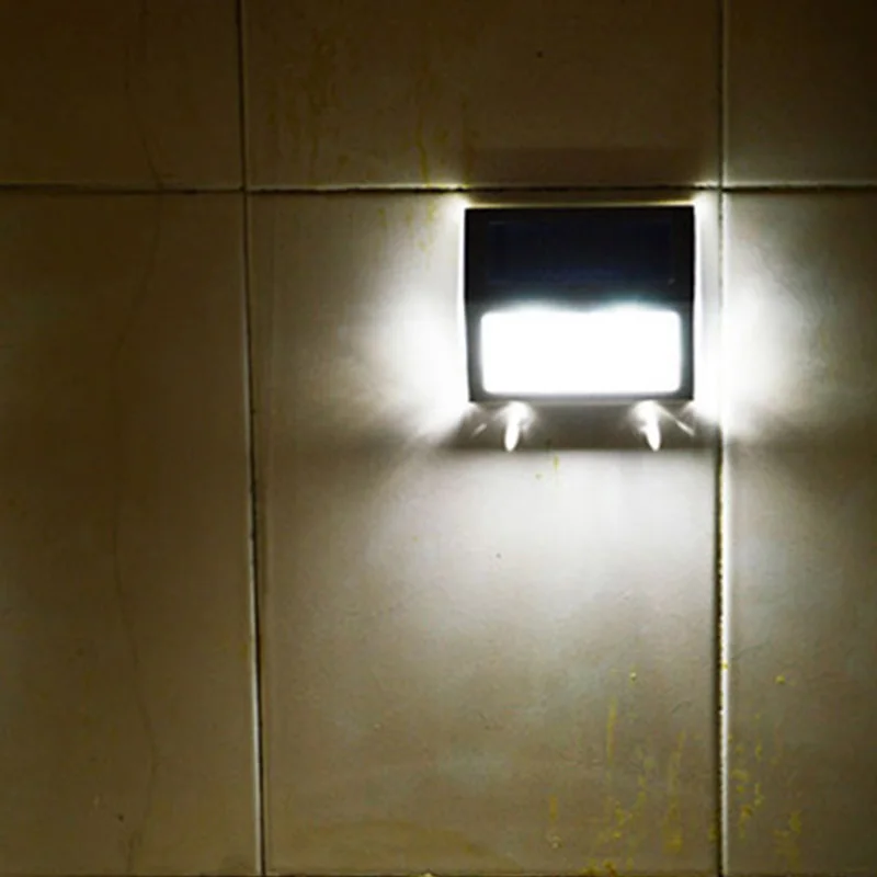 

3LED Solar Lamp waterproof auto Sensor panel outdoor wall rechargeable road stairs Pathway Fence stainless Lamp garden